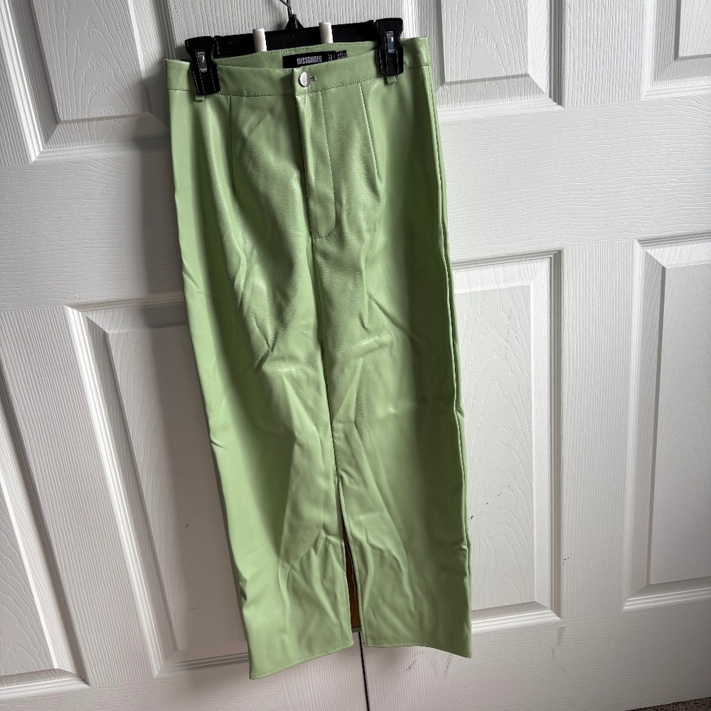 Missguided leather skirt